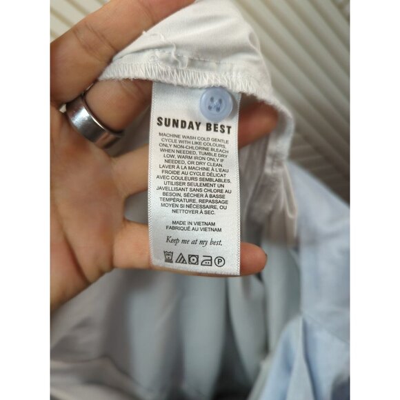 ARITIZIA SUNDAY BEST Women's Xenia Dress Romper Light Blue Size Small READ - Picture 8 of 9